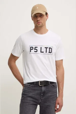 Paul Smith Bavlněné tričko barva, s potiskem, M2R.011R.NP4693