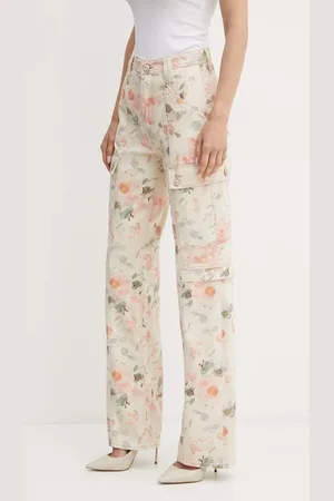 Guess Kalhoty dámské, barva, high waist, W4YA0N D5E51