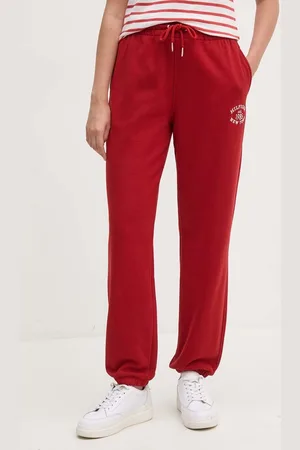Tommy Hilfiger Tepláky vínová barva, s aplikací, WW0WW42584
