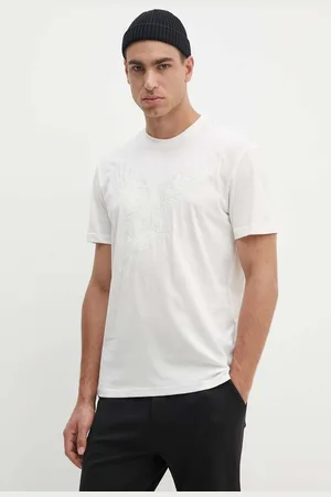 Armani Exchange Bavlněné tričko barva, s aplikací, 6DZTAD ZJ9TZ