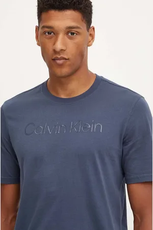 Calvin Klein Tričko tmavomodrá barva, s aplikací, 00GMF4K110