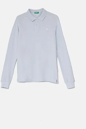 Benetton Dětské bavlněné tričko s dlouhým rukávem barva, 3089C300Z