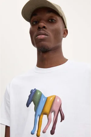 Paul Smith Bavlněné tričko barva, s potiskem, M2R.011R.NP4806
