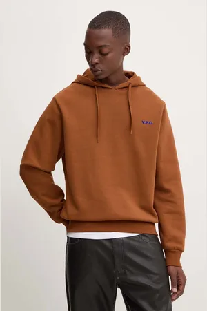 A.P.C. Bavlněná mikina hoodie boxy petit vpc pánská, barva, s kapucí, s aplikací, COHBR.H27917