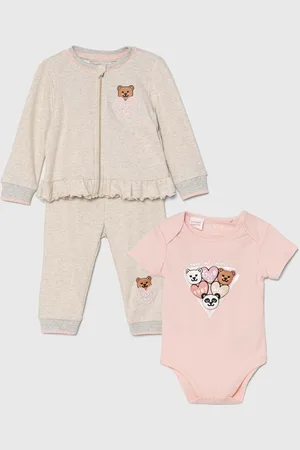 Guess Bavlněná tepláková souprava pro miminka barva, S4YG11 KAE14