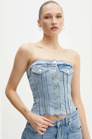 Guess Džínový top SOFIA W4YH19 D5DD6
