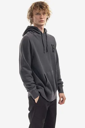 Huf Mikina Monotone P/O Fleece pánská, barva, s kapucí, s aplikací