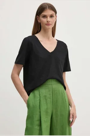 Benetton Bavlněné tričko barva, 3BVXD400H