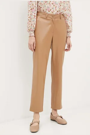 Guess Kalhoty LIA dámské, barva, jednoduché, high waist, W4YB18 WF8Q0