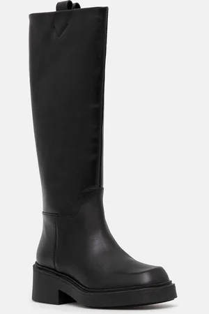 Furla Kožené kozačky College High Boot dámské, barva, na plochém podpatku, YI50FCG WU0000 3350S