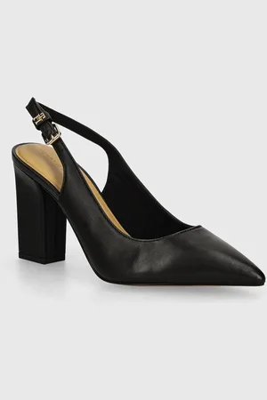 Tommy Hilfiger Kožené lodičky TH BLOCK HIGH HEEL PUMP barva, na podpatku, s odkrytou patou, FW0FW08289
