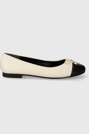 Tory Burch Kožené baleríny Cap-Toe Quilted Ballet barva, 156249.100