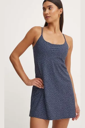 Abercrombie & Fitch Plážové šaty tmavomodrá barva