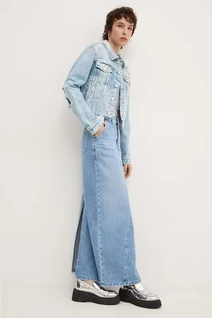Tommy Hilfiger Džínová sukně barva, maxi, DW0DW19294