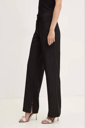 REMAIN Kalhoty s příměsí vlny Slim Suiting Pants barva, jednoduché, high waist, 501907100