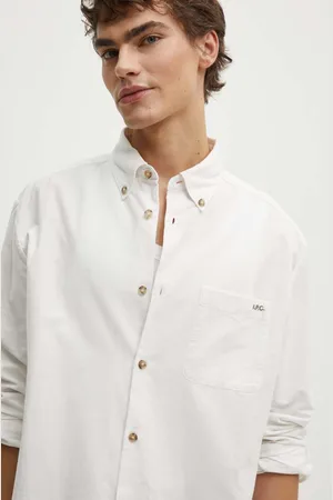 A.P.C. Bavlněná košile Chemise Mateo Logo barva, relaxed, s límečkem button-down, COHAH.H12599