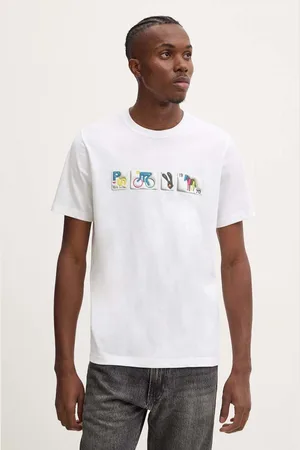 Paul Smith Bavlněné tričko barva, s potiskem, M2R.011R.NP4805