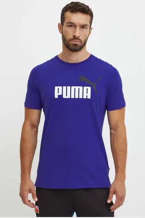 PUMA Tričko tmavomodrá barva, s potiskem