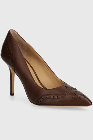 Ralph Lauren Kožené lodičky Lynden barva, 802946161003