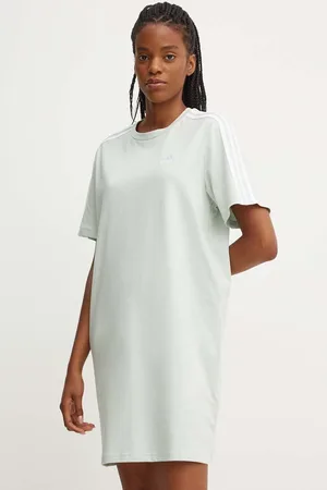 adidas Bavlněné šaty Essentials barva, mini, oversize, IY4243
