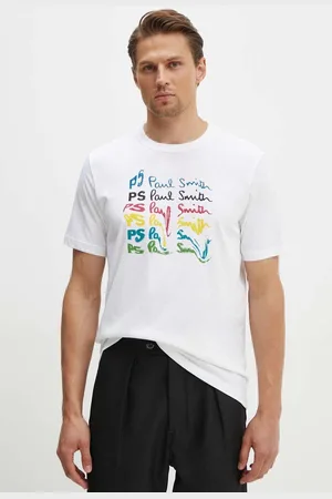 Paul Smith Bavlněné tričko barva, s potiskem, M2R.011R.NP4697
