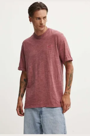 Superdry Bavlněné tričko vínová barva, M1012186A-XL2