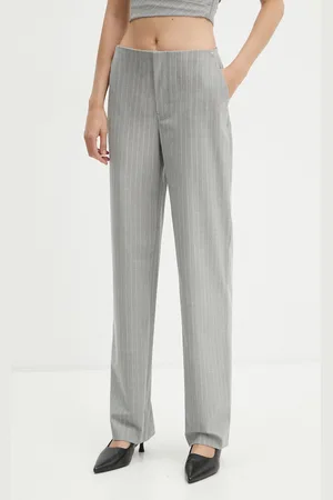 Moschino Kalhoty s příměsí vlny barva, jednoduché, high waist, A0307 8725