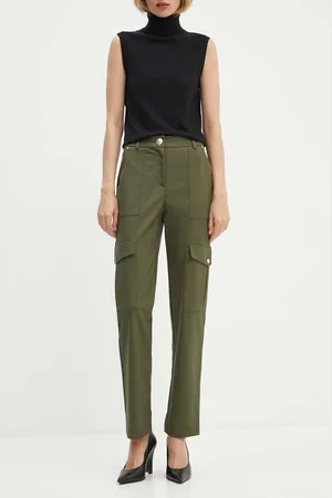Guess Kalhoty ALICE dámské, barva, kapsáče, high waist, 4YGB16 7124A