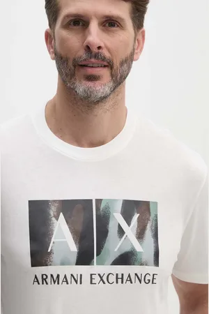 Armani Exchange Bavlněné tričko barva, s potiskem, 6DZTHF ZJH4Z
