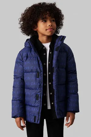 Calvin Klein Dětská bunda tmavomodrá barva, IB0IB02289