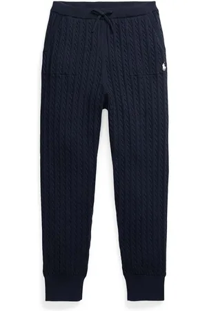 Ralph Lauren Dětské tepláky tmavomodrá barva, hladké, 313950776001