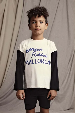 Mini Rodini Dětské tričko s dlouhým rukávem Mallorca barva, s potiskem