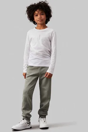 Calvin Klein Dětské tepláky FLEECE JOGGER barva, hladké, IB0IB02123
