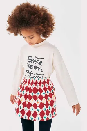 Bobo Choses Dětská bavlněná sukně Harlequin barva, mini, 224AC069