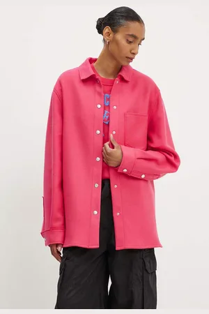Moschino Vlněná košilová bunda barva, 0606.8220