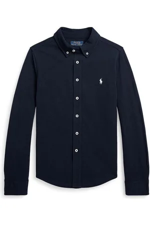 Ralph Lauren Dětská bavlněná košile tmavomodrá barva, 323914506001