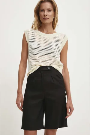 ANSWEAR Kraťasy dámské, barva, hladké, high waist