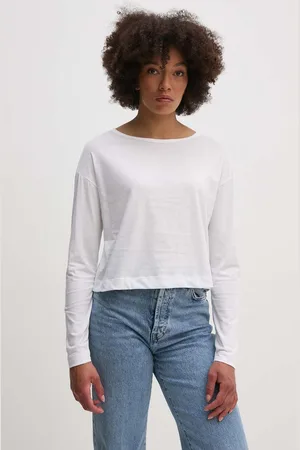 Benetton Bavlněné tričko s dlouhým rukávem barva, 31VKD104I