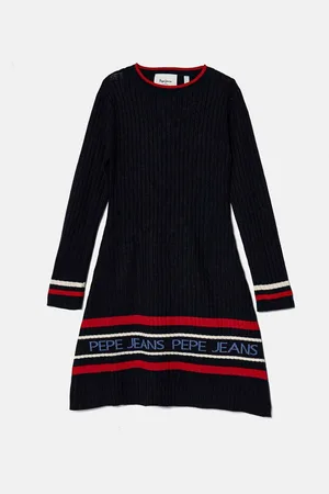 Pepe Jeans Dívčí šaty WANDA tmavomodrá barva, mini, PG951680