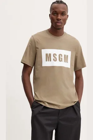 Msgm Bavlněné tričko barva, s potiskem, 3740MM520.247798