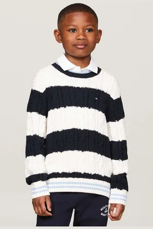 Tommy Hilfiger Dětský svetr tmavomodrá barva, KB0KB09075
