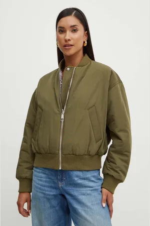 HUGO BOSS Oboustranná dětská bomber bunda dámská, barva, zimní, oversize, 50521621