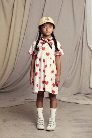 Mini Rodini Dětské bavlněné šaty Hearts barva, mini