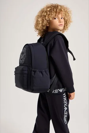 Emporio Armani Dětská mikina tmavomodrá barva, s potiskem, 6D4MJG 1JHSZ