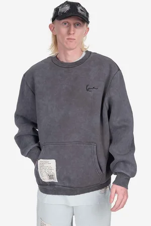 Karl Kani Bavlněná mikina pánská, barva, s aplikací, 6029145-grey