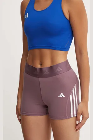 adidas Tréninkové šortky Hyperglam barva, s potiskem, medium waist, IX3211
