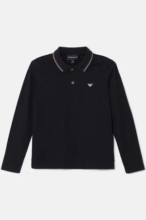 Emporio Armani Dětské tričko s dlouhým rukávem tmavomodrá barva, 8N4FB5 1JPTZ