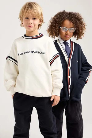 Emporio Armani Dětská bavlněná mikina barva, s aplikací, 6D4BJL 1JWPZ