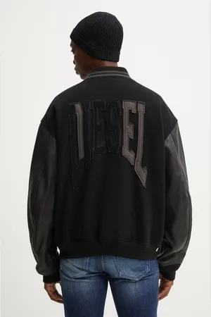 Diesel Vlněná bomber bunda L-NYMAN barva, přechodná, A14414.0LHAL
