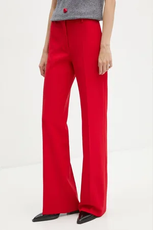 Msgm Kalhoty dámské, barva, široké, high waist, 3741MDP01.247621